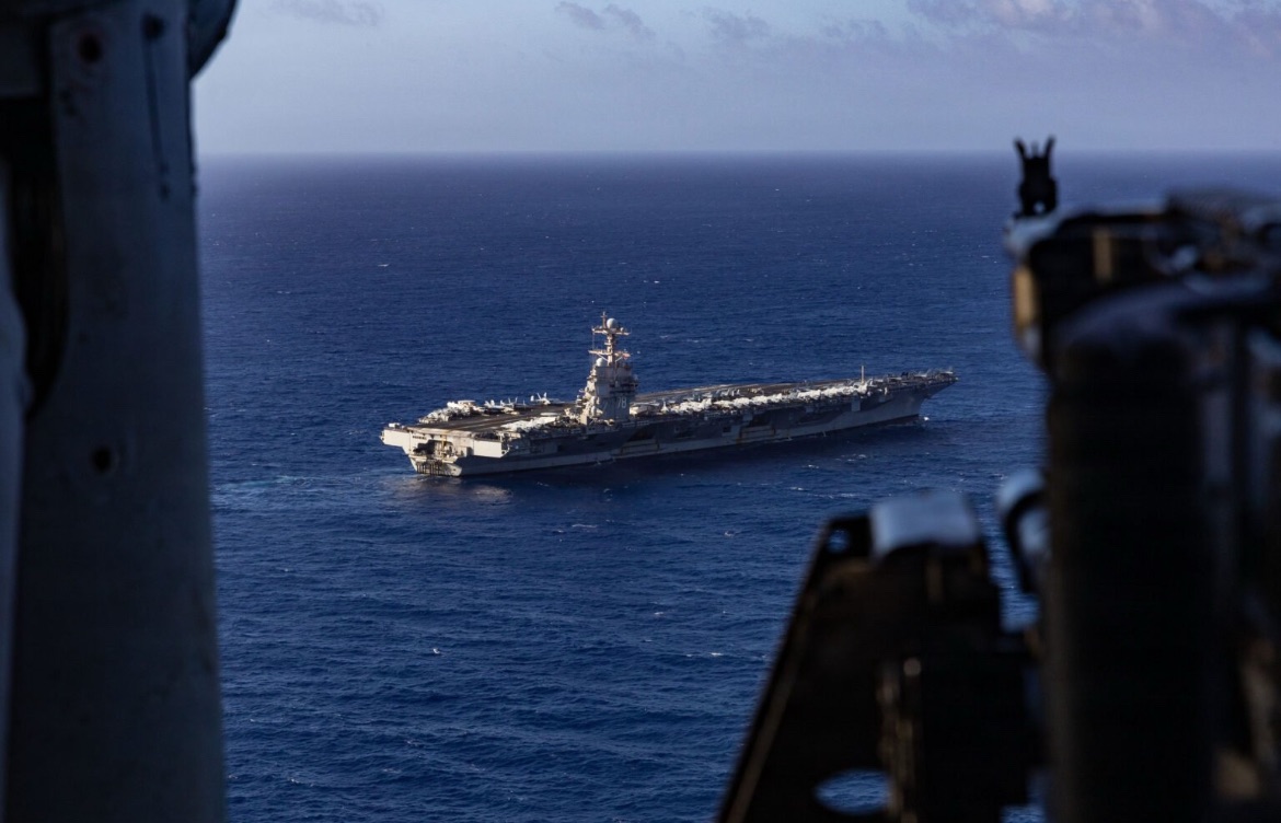 Portaaviones USS Gerald R. Ford ingresa al área de responsabilidad del Comando Sur de Estados Unidos