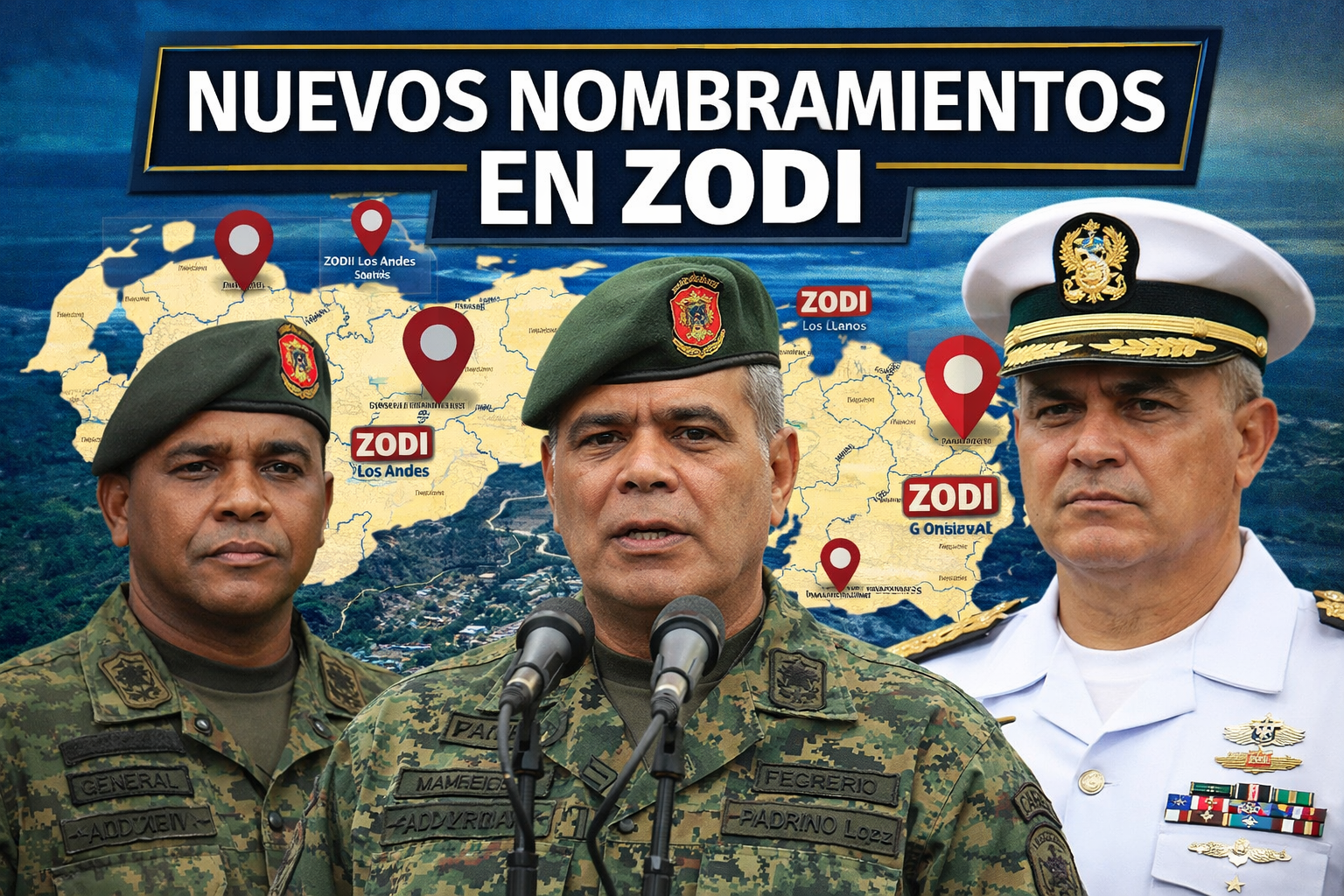 Chavizmo oficializa nuevos nombramientos en Comandos de Zonas Operativas de Defensa Integral